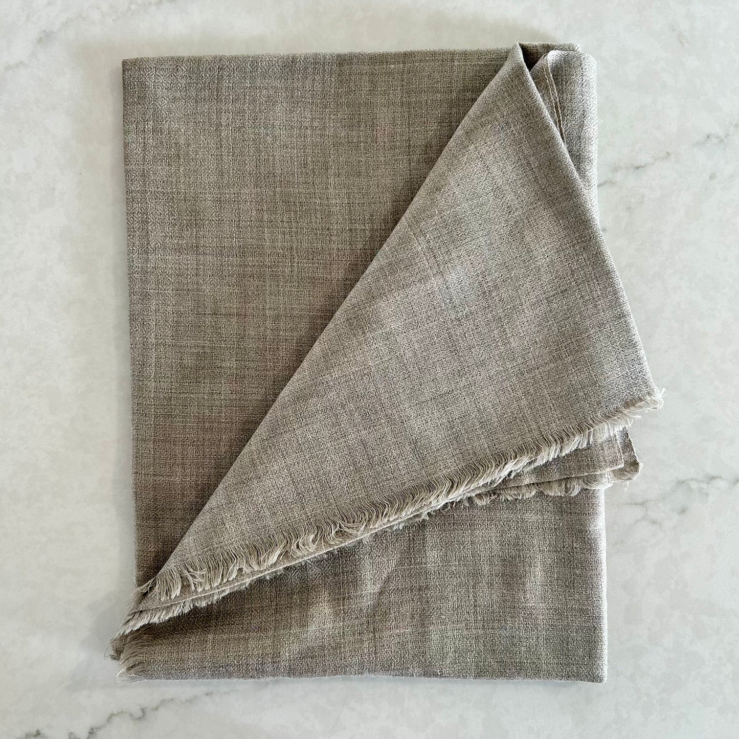 Taupe Woven Cashmere & Silk Scarf