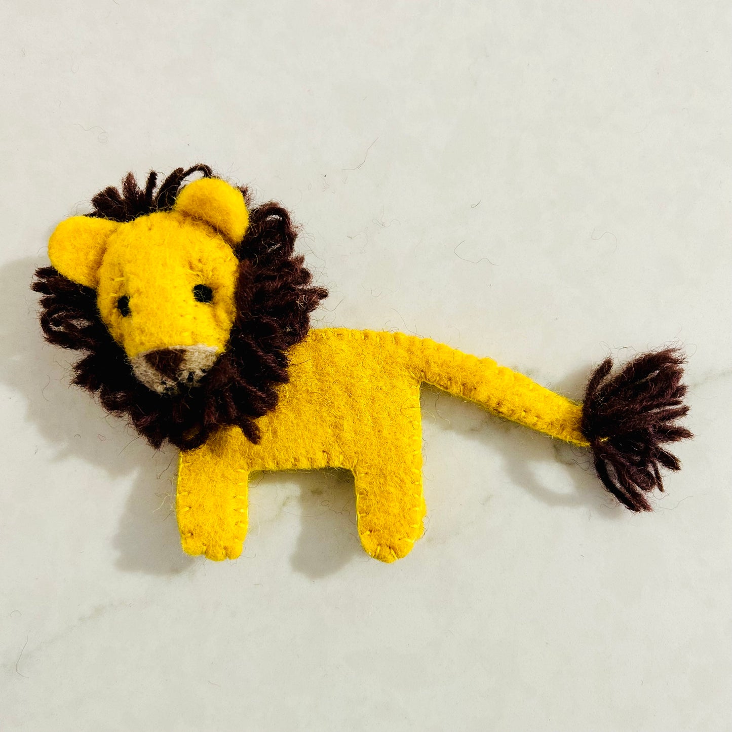 Lion Wool Finger Puppet