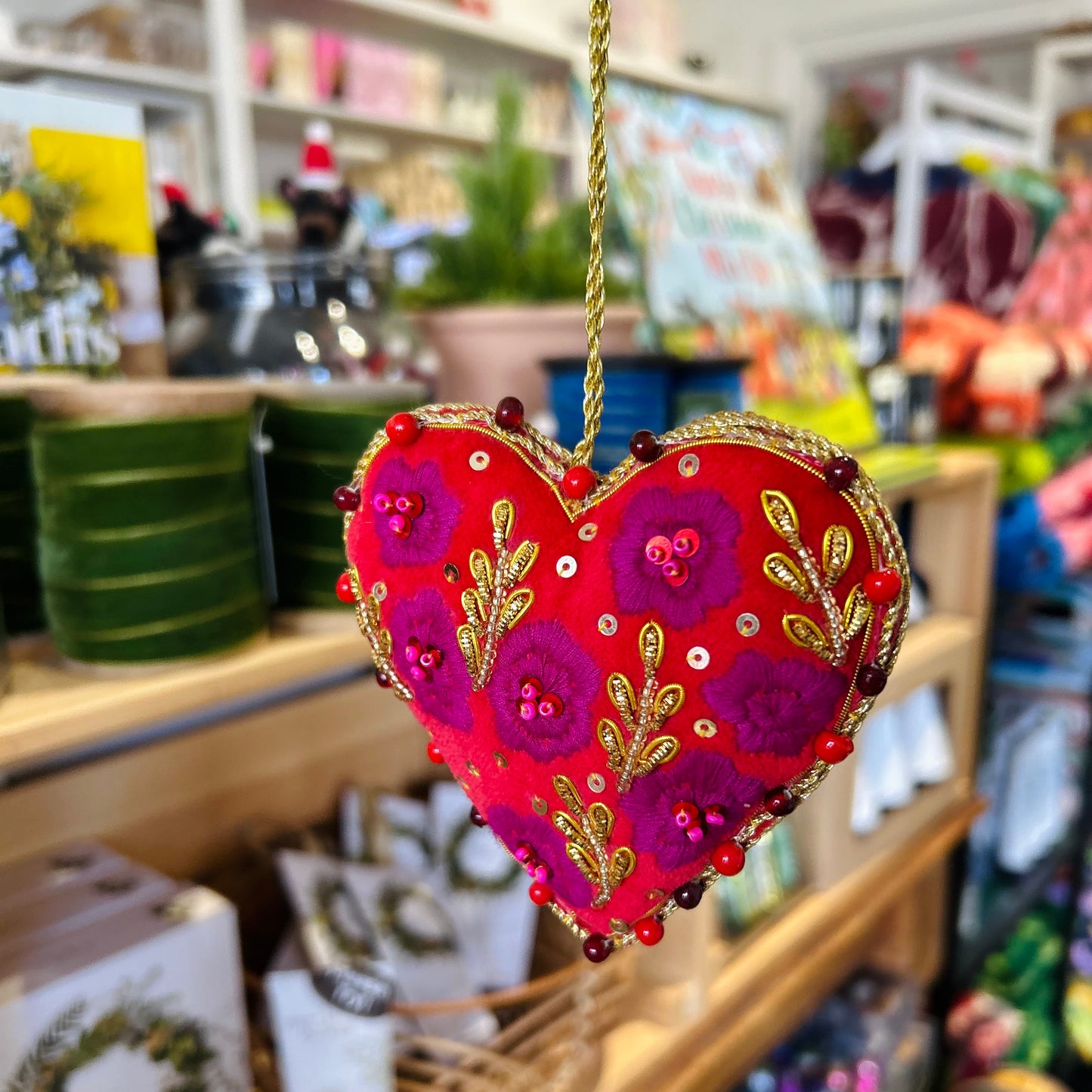 Florale Velvet Heart Decoration