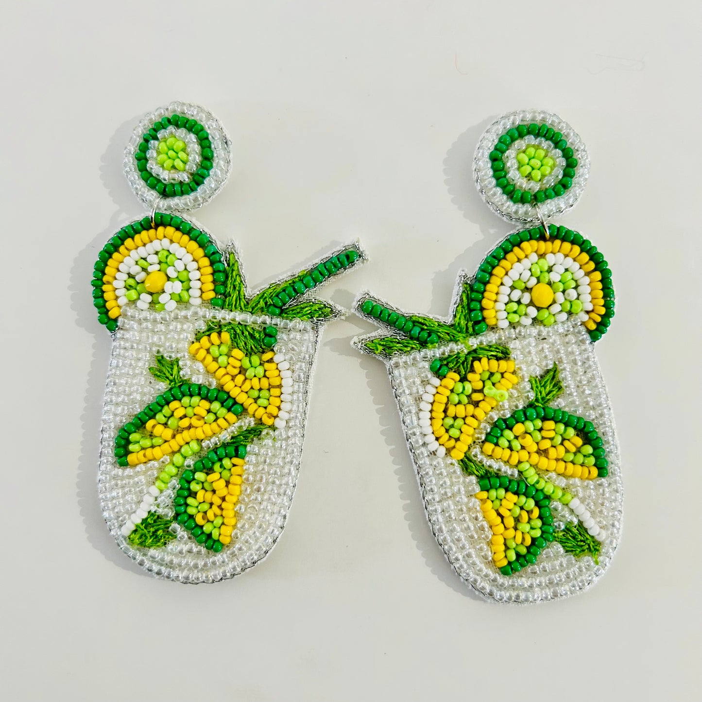 Beaded Earrings Mojito Cocktail