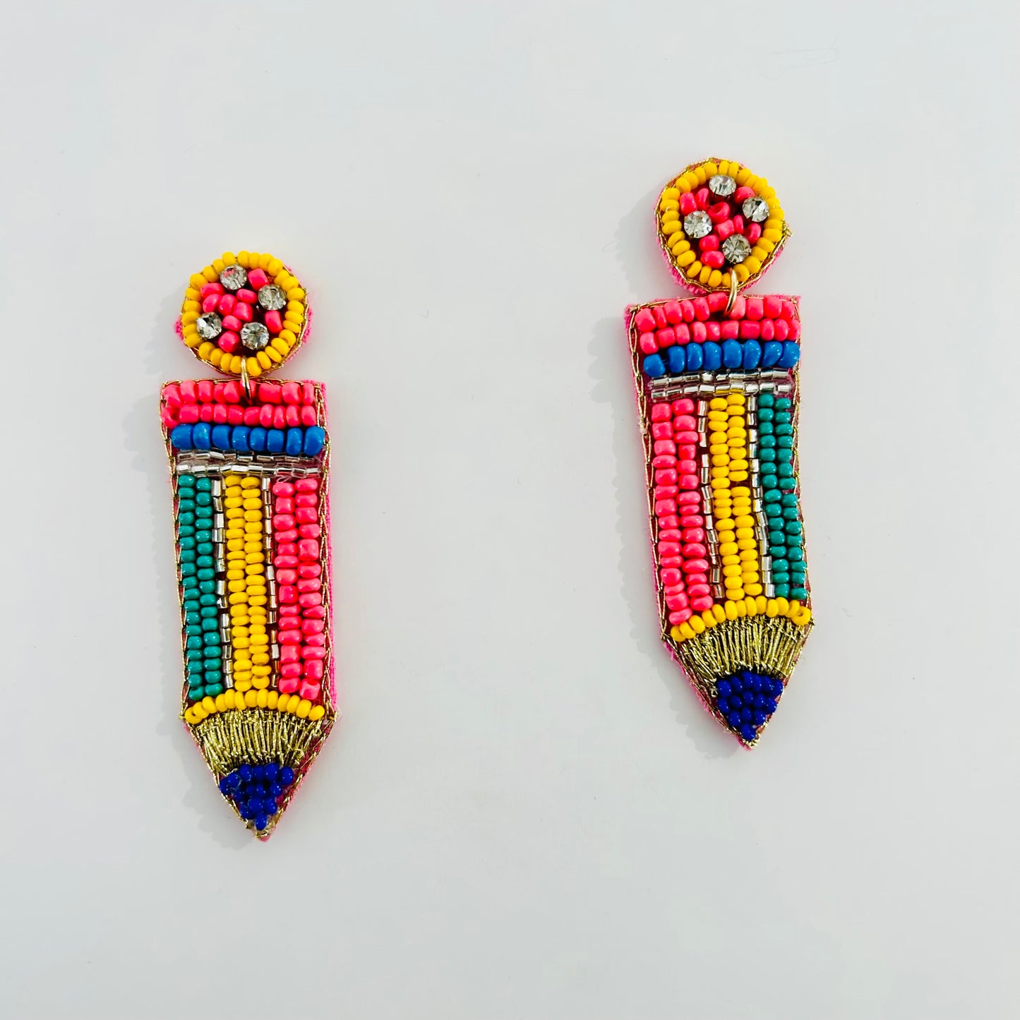Beaded Earrings Pencils