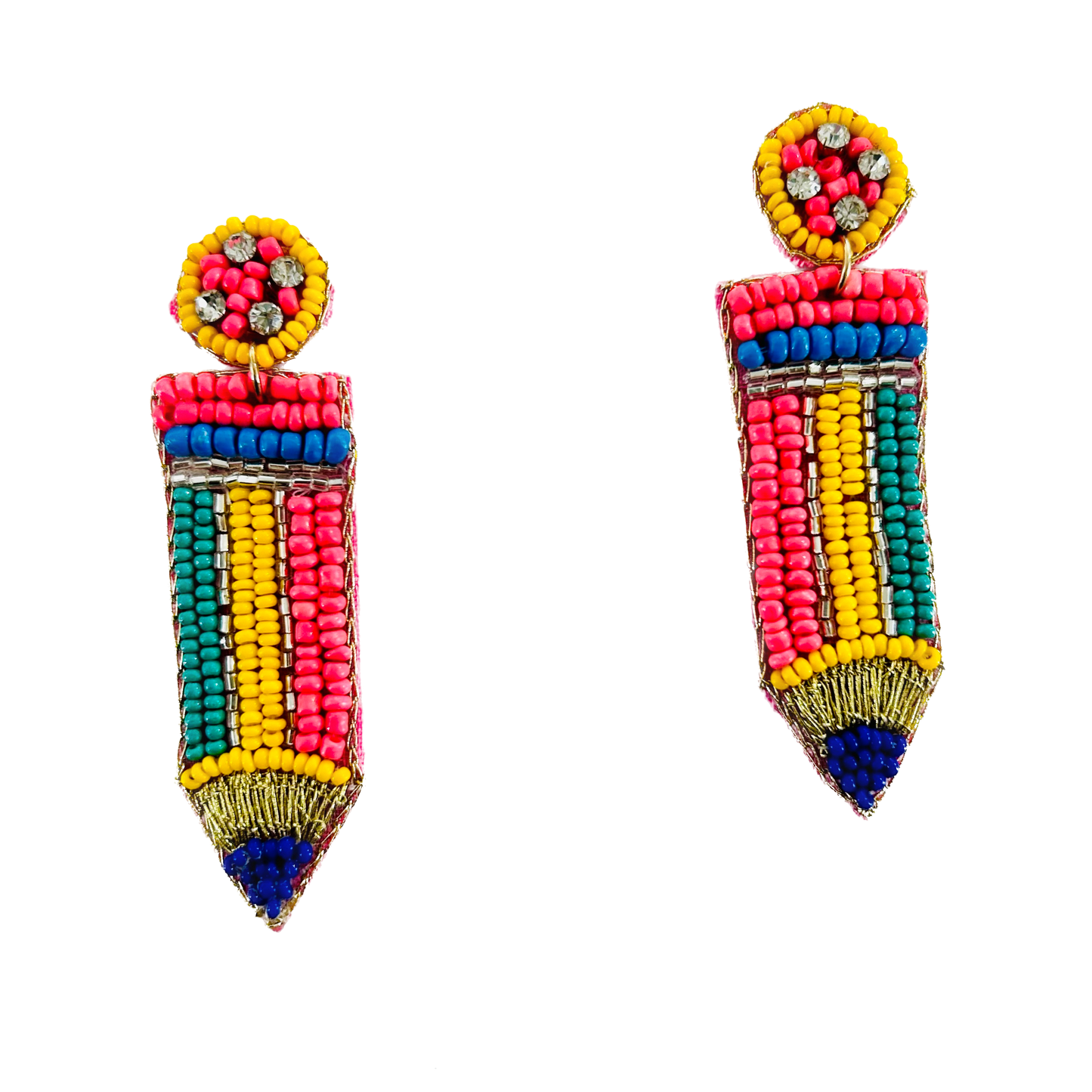 Beaded Earrings Pencils