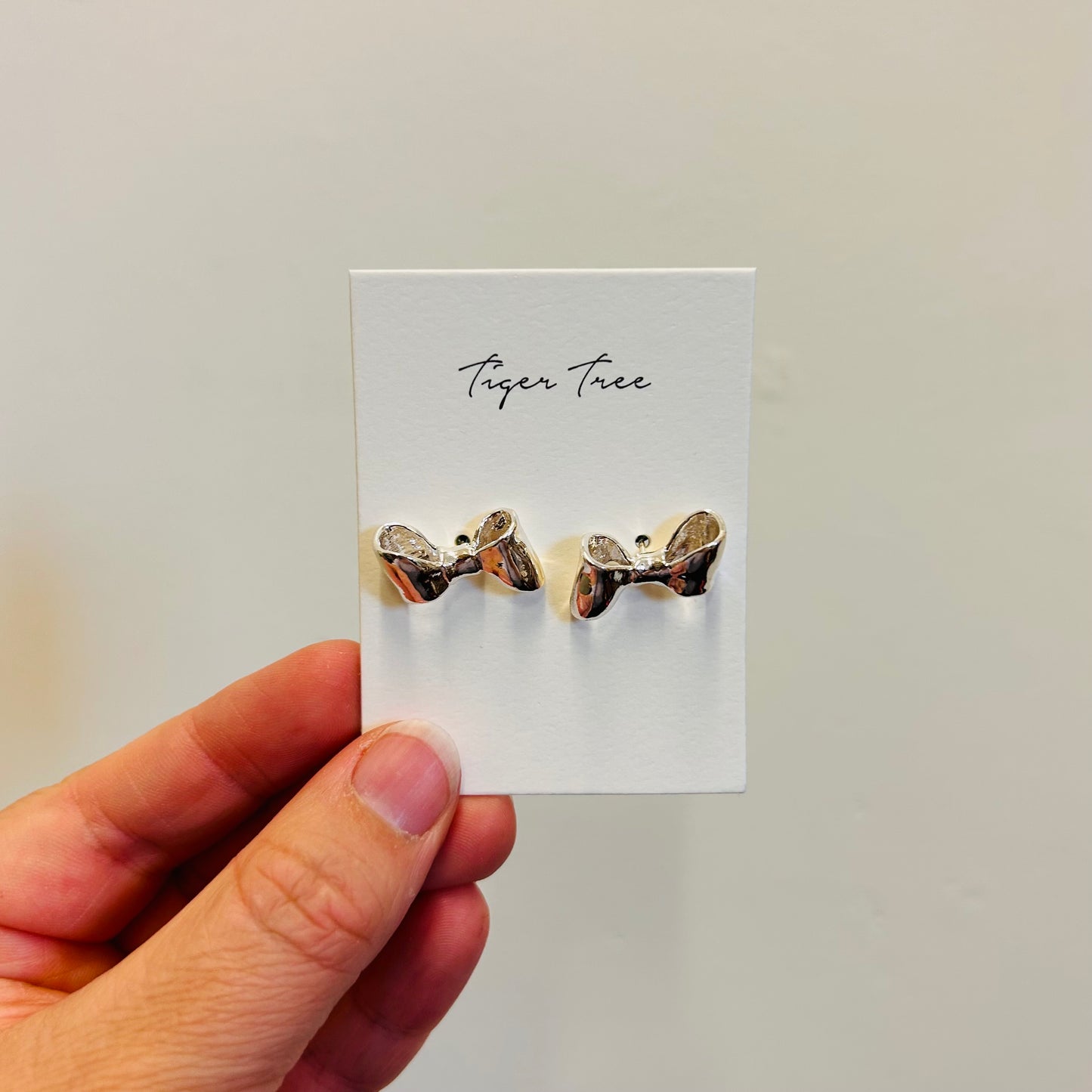 Chelsea Bow Silver Studs