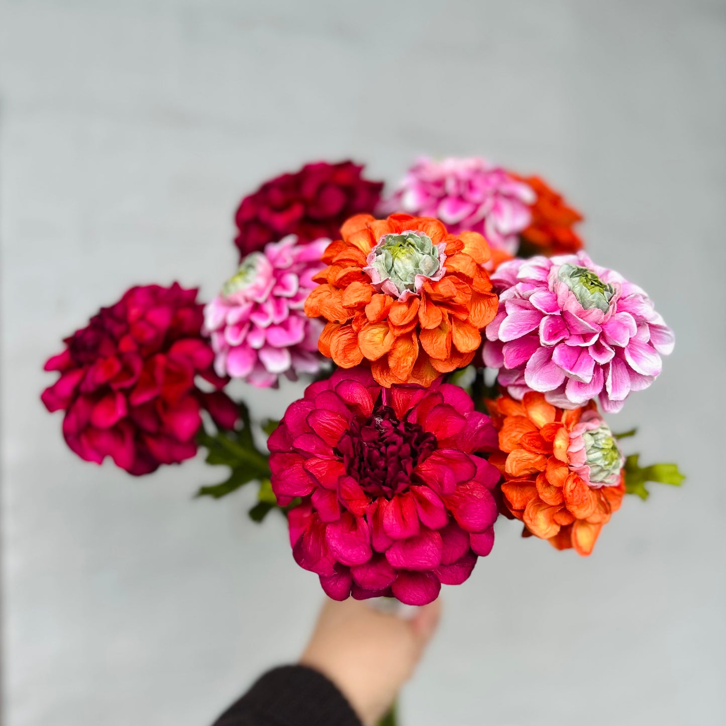 Dahlia Medium Orange Paper Flower