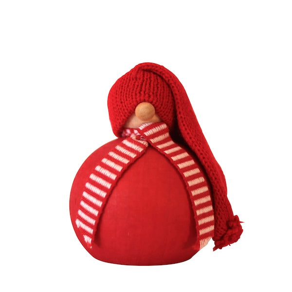 Red Wood Nordic Santa Ornament