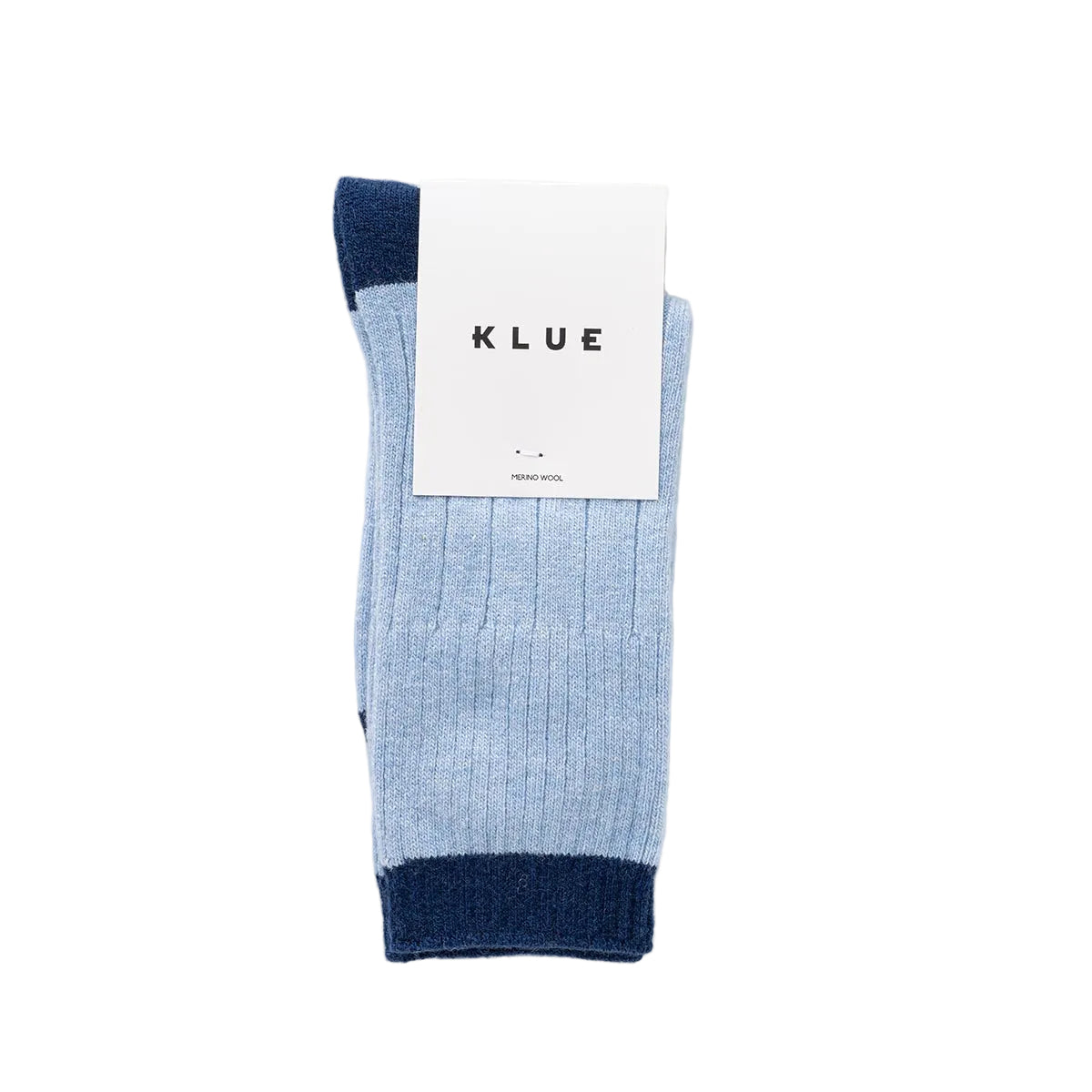 Sky Blue & Blue Bands Merino Wool Socks