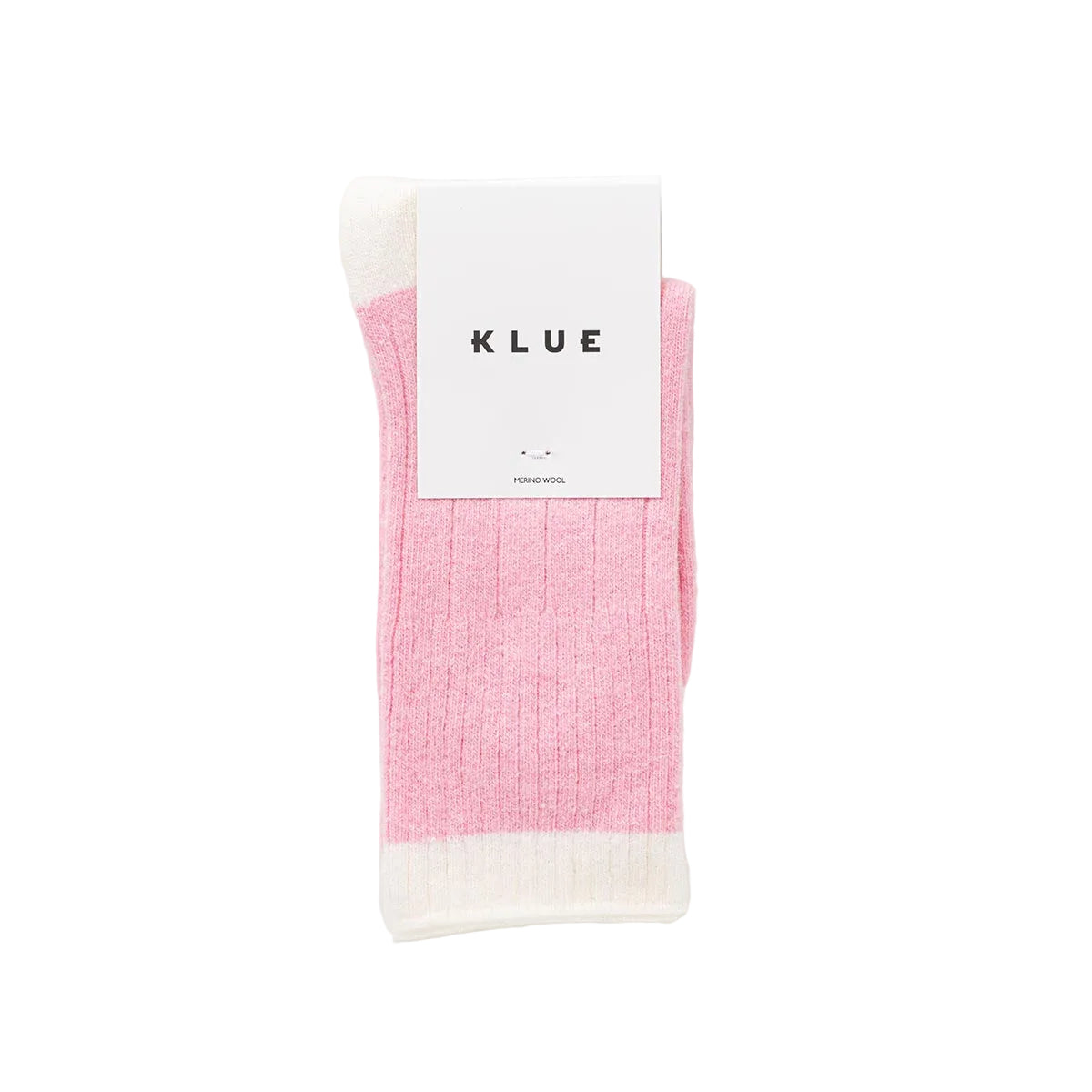 Pink & White Bands Merino Wool Socks