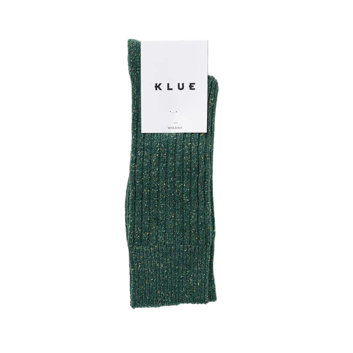 Dark Green Dust Star Silk & Wool Socks