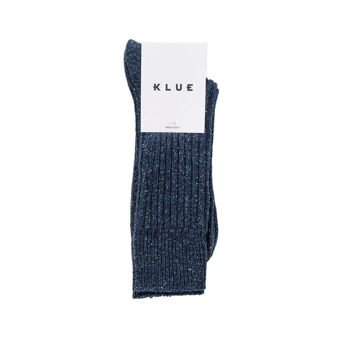 Navy Dust Star Silk & Wool Socks