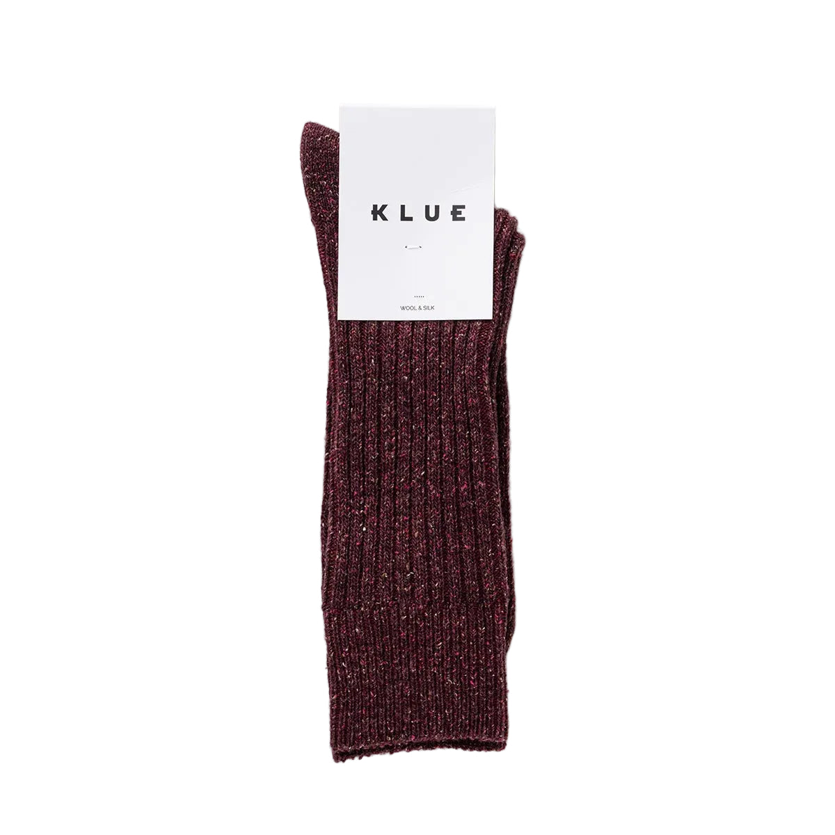 Burgundy Dust Star Silk & Wool Socks