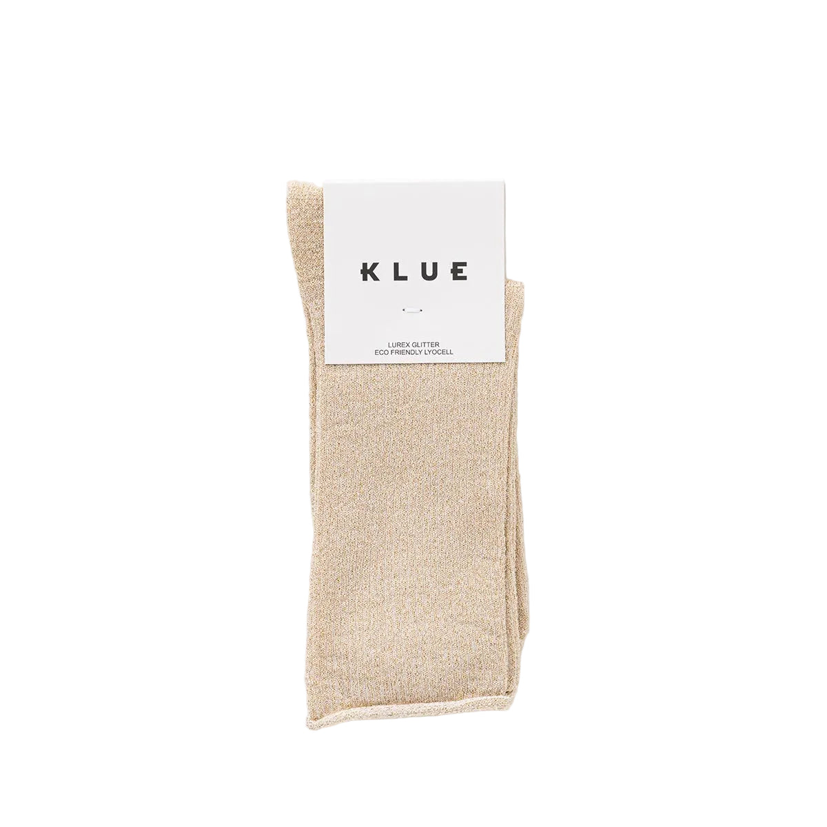 Beige Glitter Lurex Socks