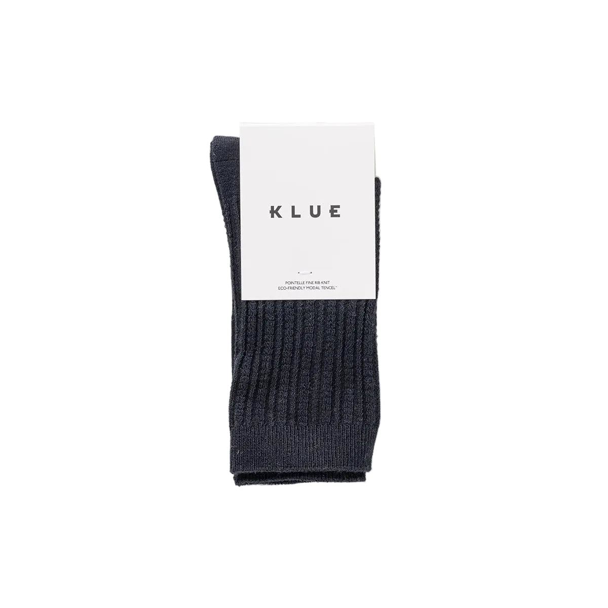 Black Pointelle Fine Rib Knit Socks