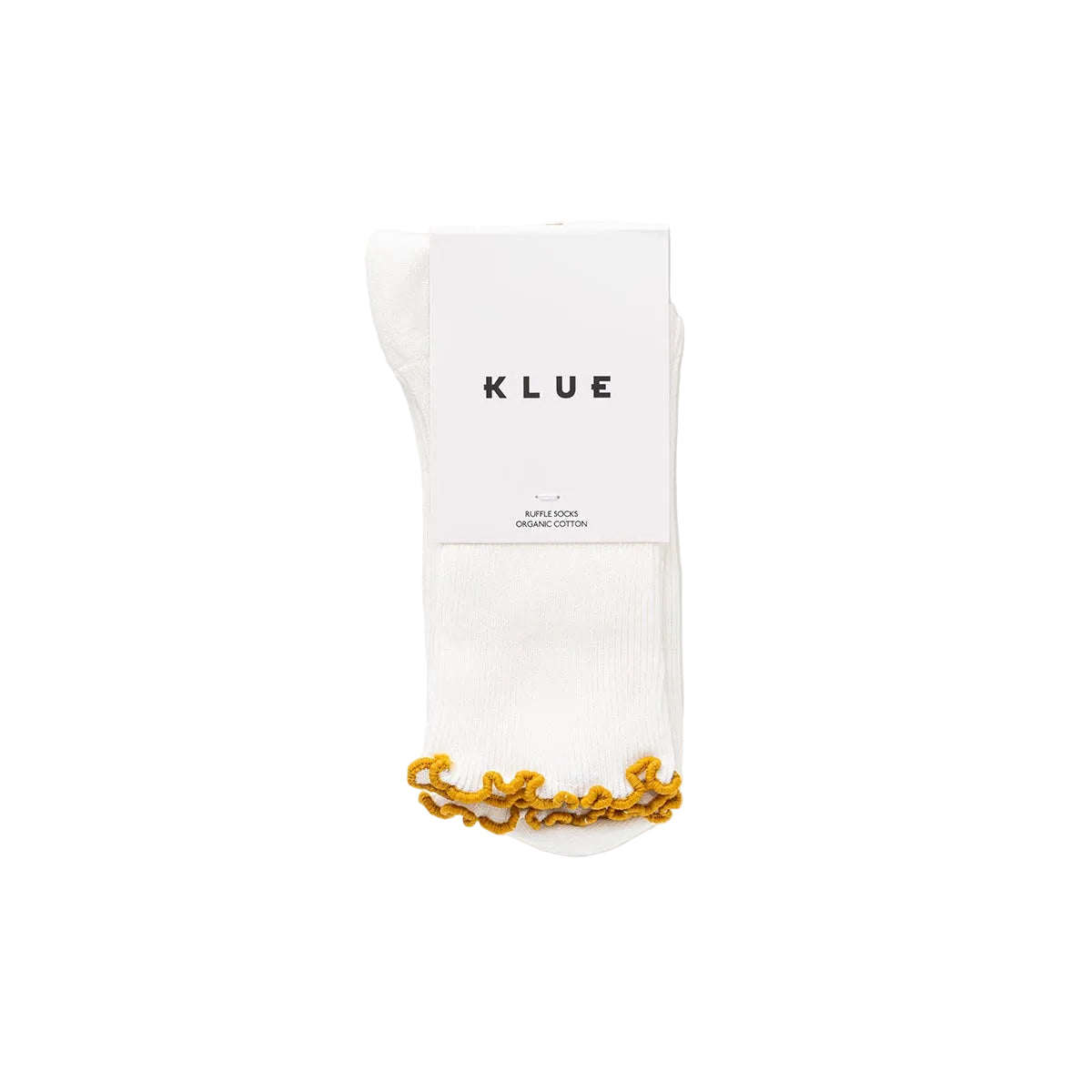 Gold Organic Cotton Socks with Ruffles