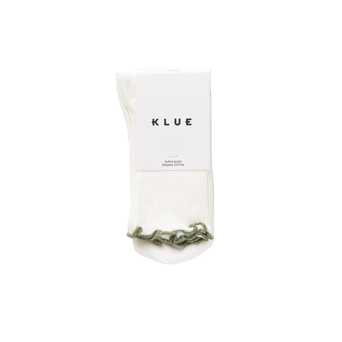 Khaki Organic Cotton Socks with Ruffles