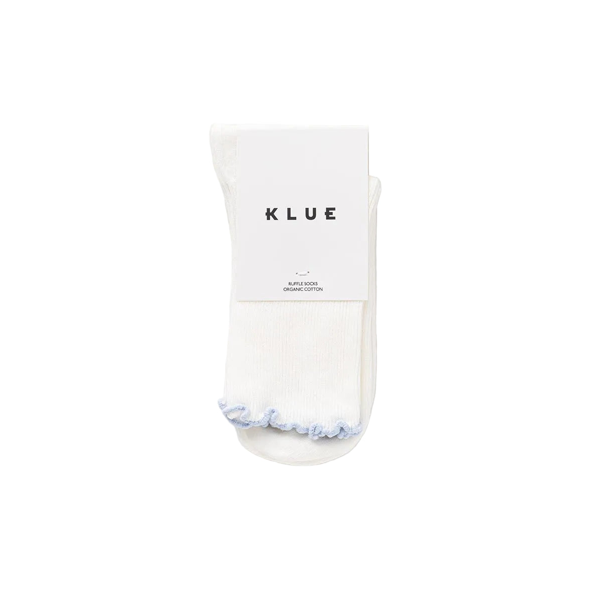 Sky Blue Organic Cotton Socks with Ruffles