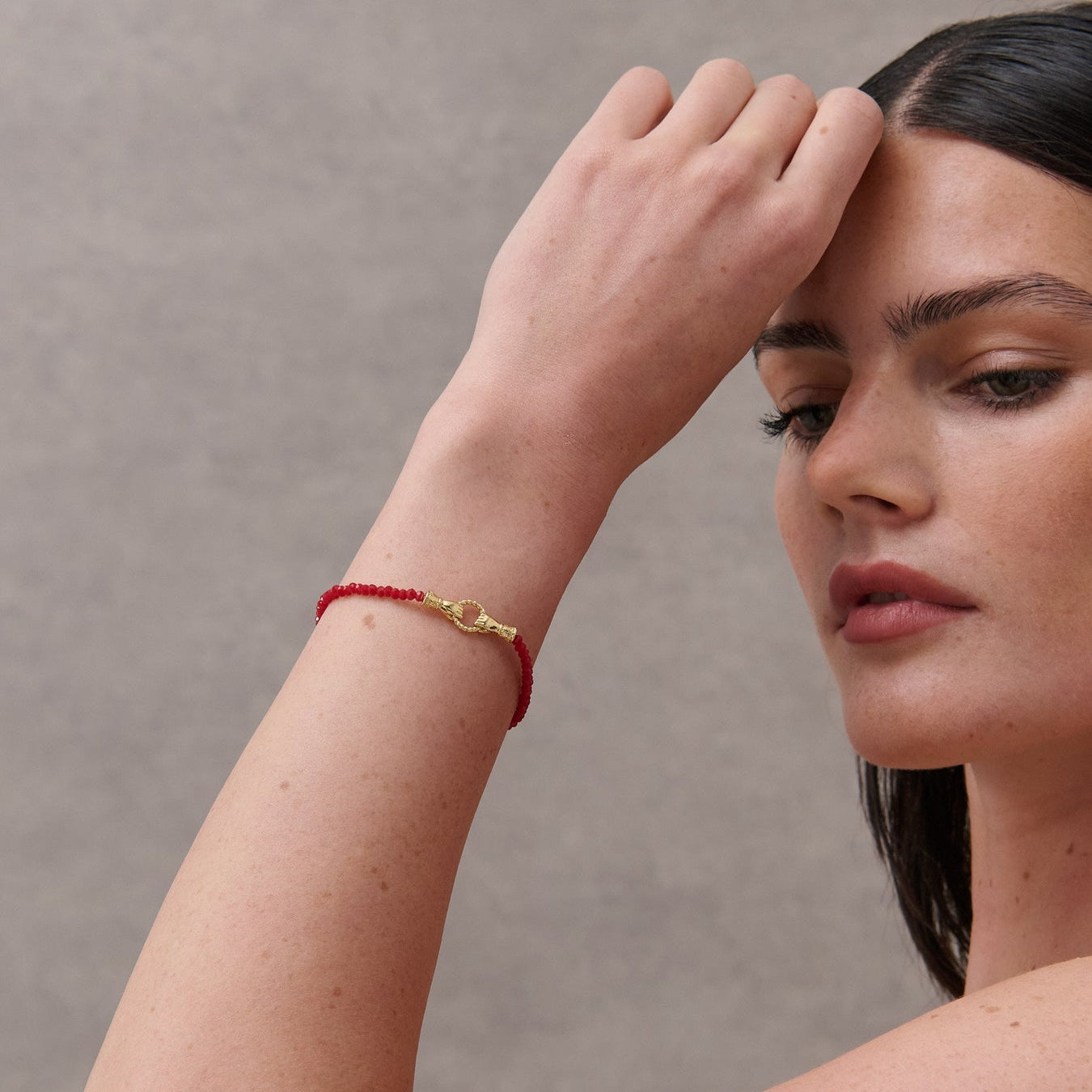 Harry 18K Gold Plated Red Bracelet