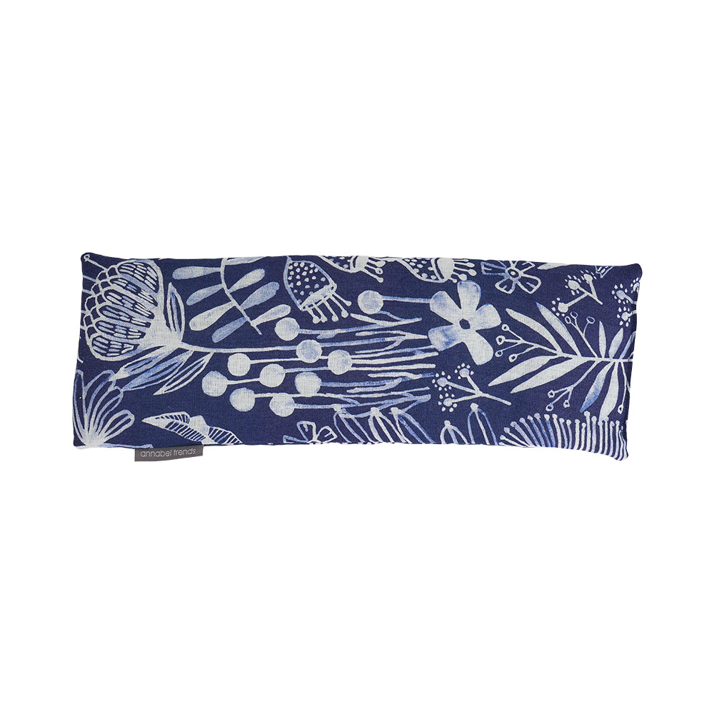 Linen Heat Pillow Navy Natives