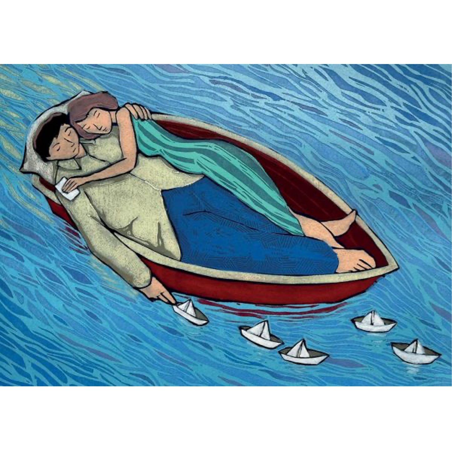 Love Notes & Little Boats Greeting Card