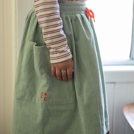 Glacier Corduroy Willow Midi Skirt