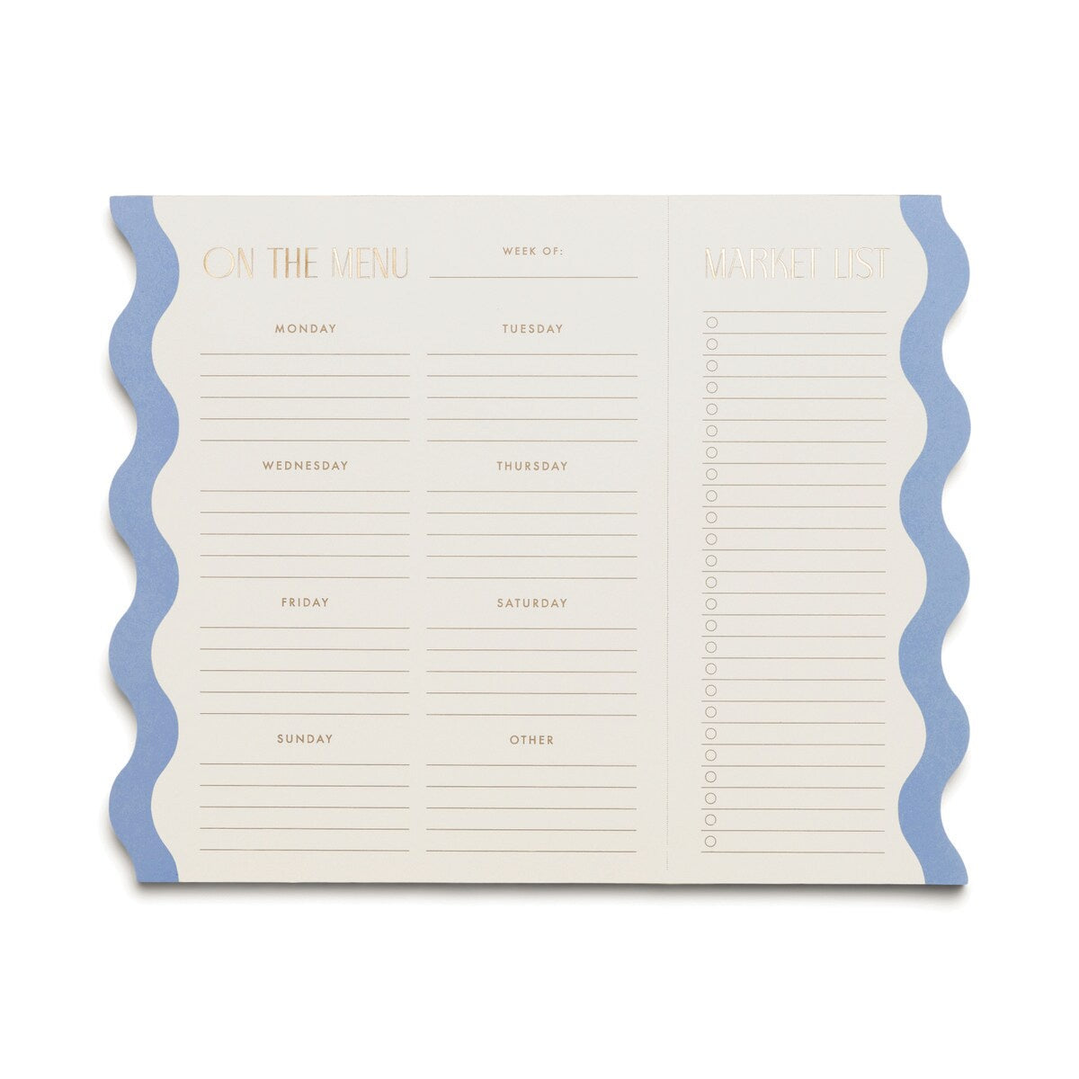 Meal Planner Blue Notepad with Magnets