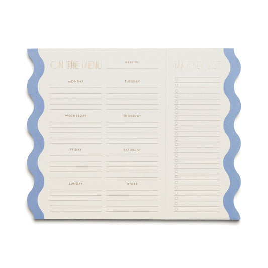 Meal Planner Blue Notepad with Magnets
