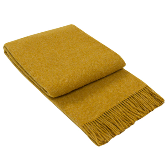 New Zealand Wool Blanket - Mustard