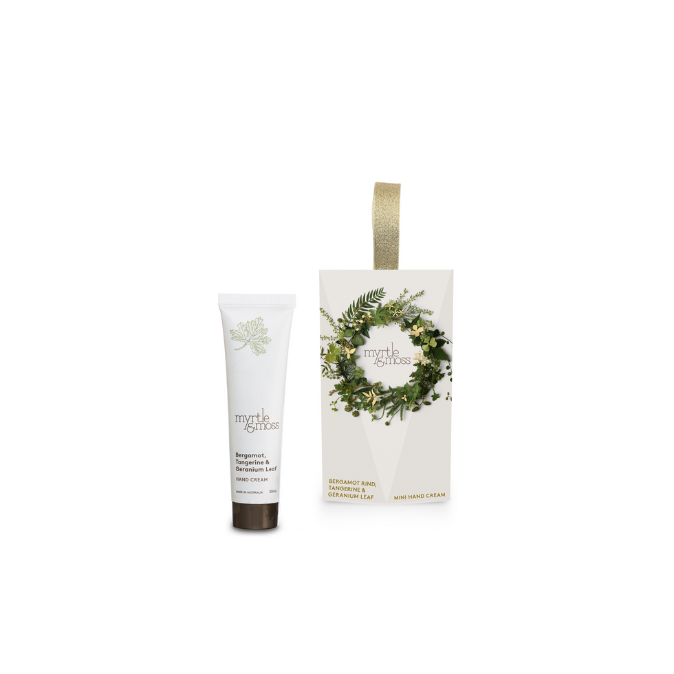 Bergamot, Tangerine & Geranium Leaf Hand Cream Wreath Ornament