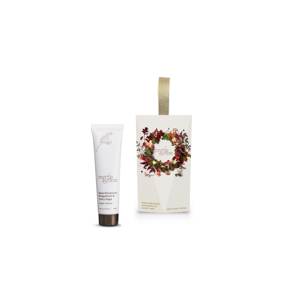 Rose Geranium, Grapefruit & Clary Sage Hand Cream Wreath Ornament