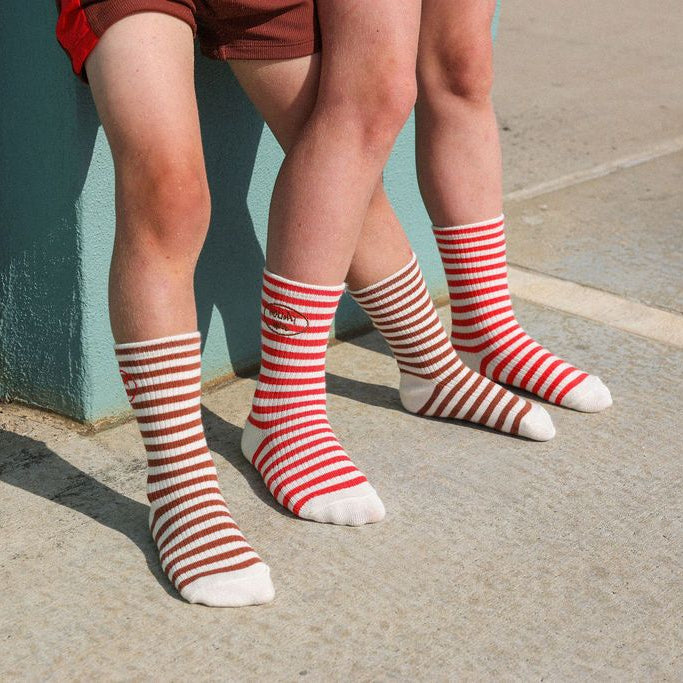 Espresso Holiday Mode Stripe Baby & Kids Socks