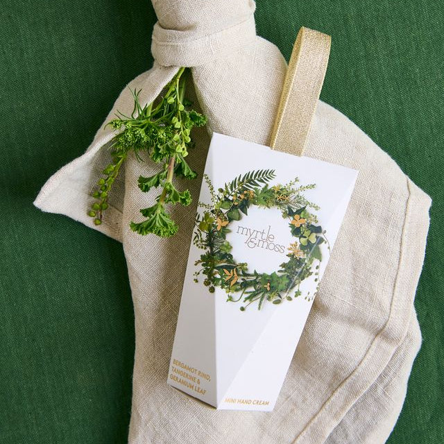 Bergamot, Tangerine & Geranium Leaf Hand Cream Wreath Ornament