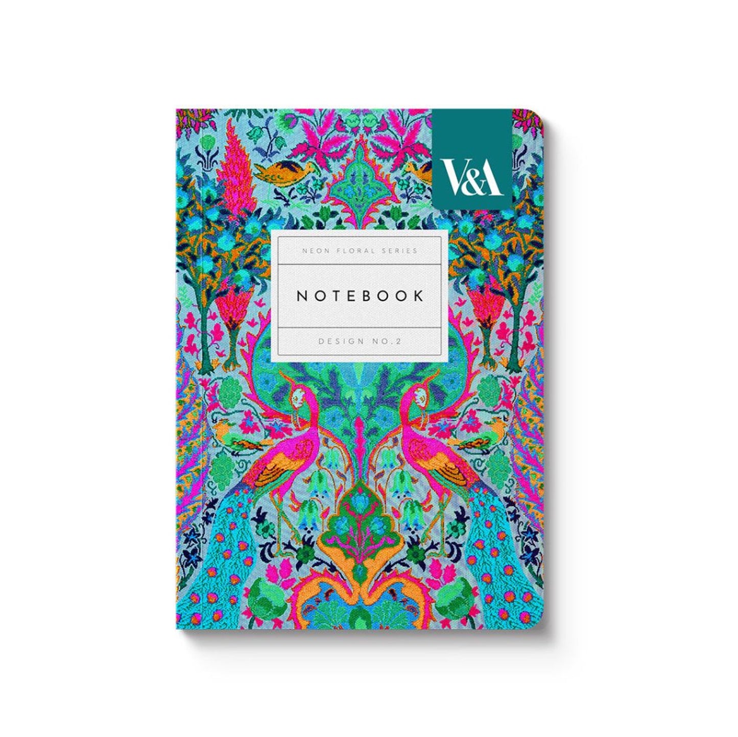 Neon Floral Peacock A6 Soft Cover Notebook