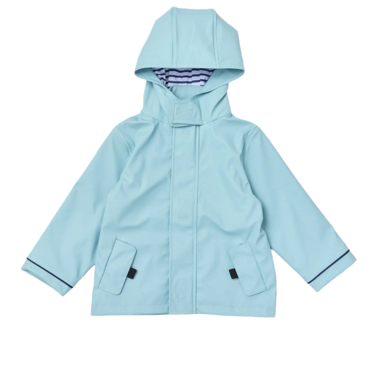 Stripy Sailor Waterproof Jacket Seafoam