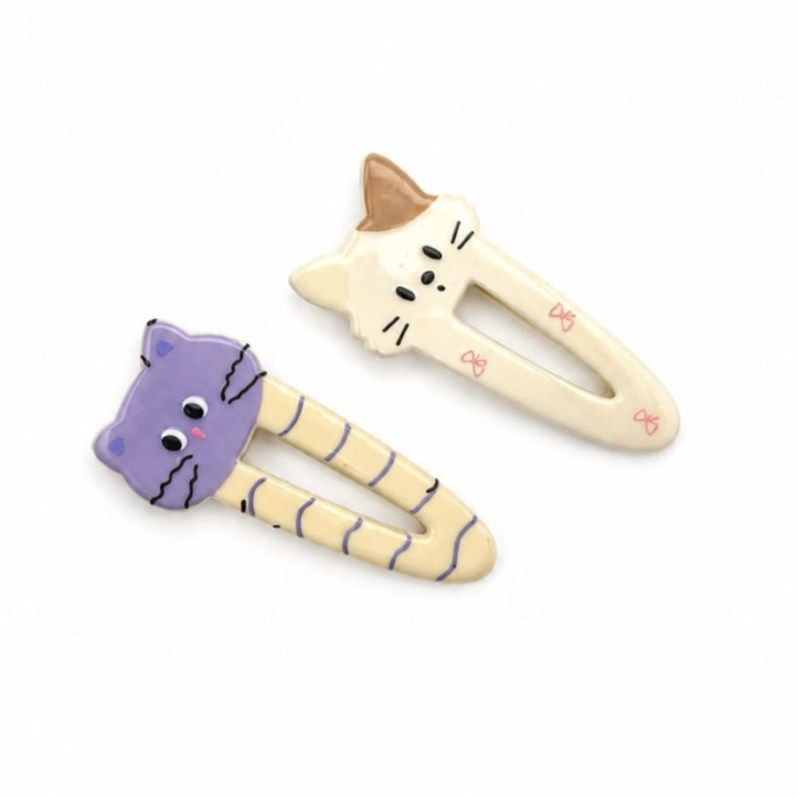 Cats Hair Slide Set of 2