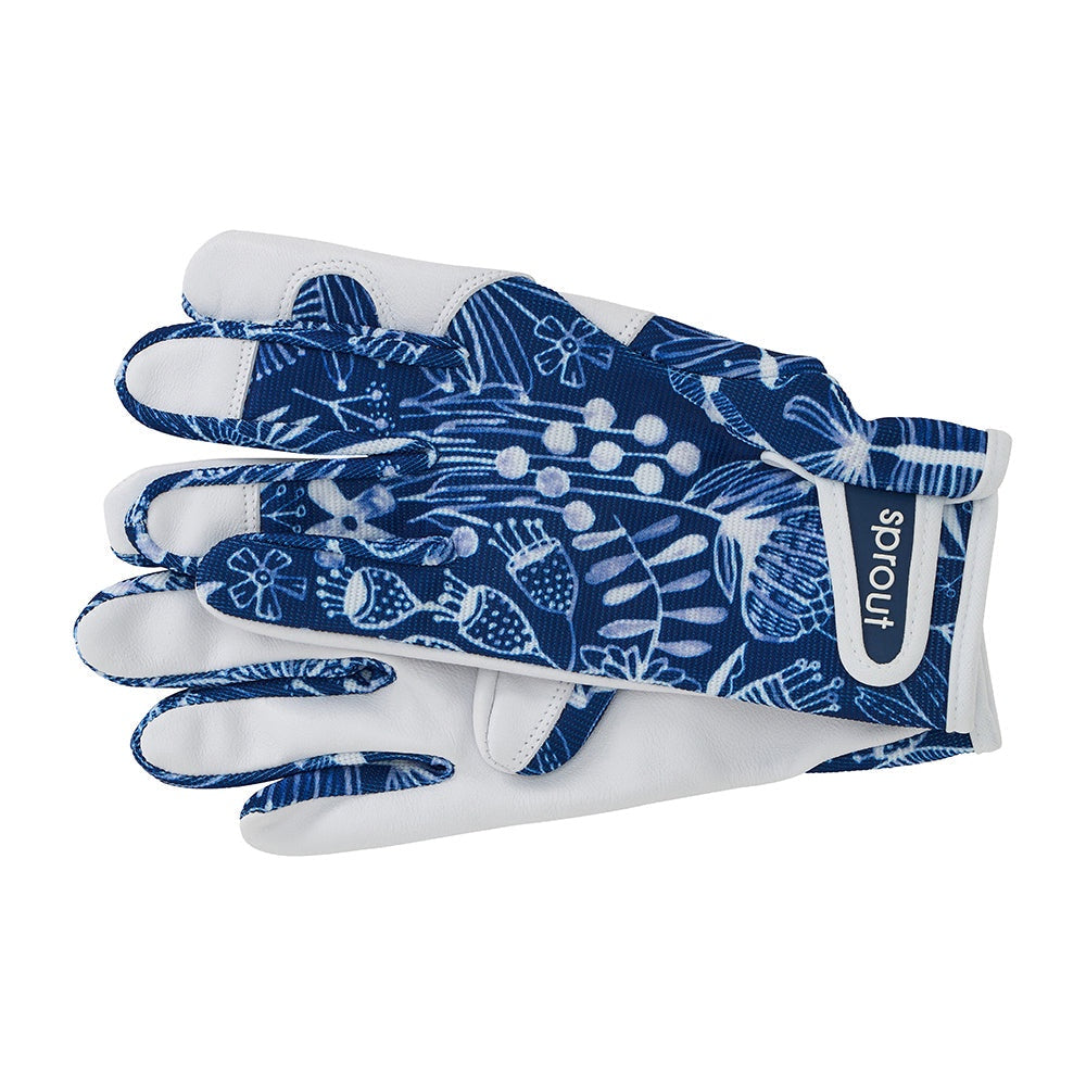 Goatskin Garden Gloves Navy Natives