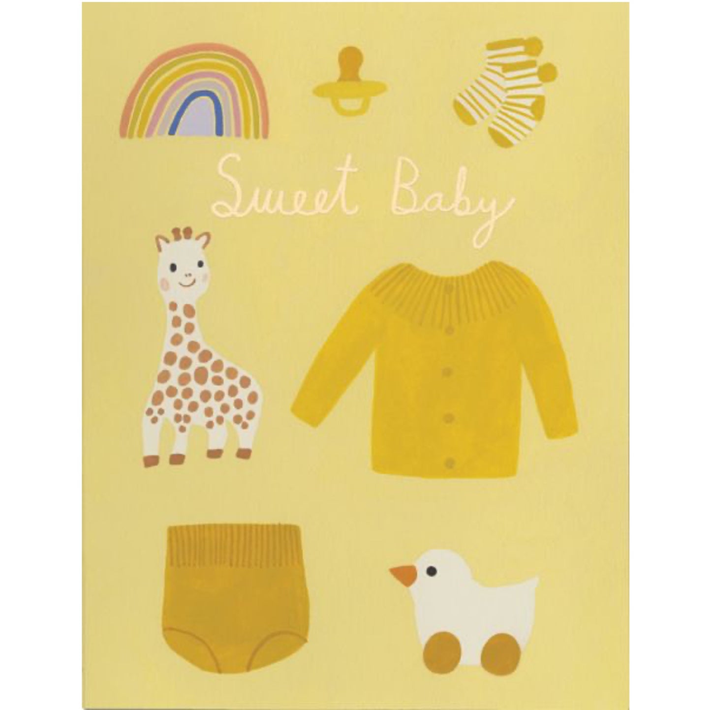 Sweet Baby Yellow Greeting Card