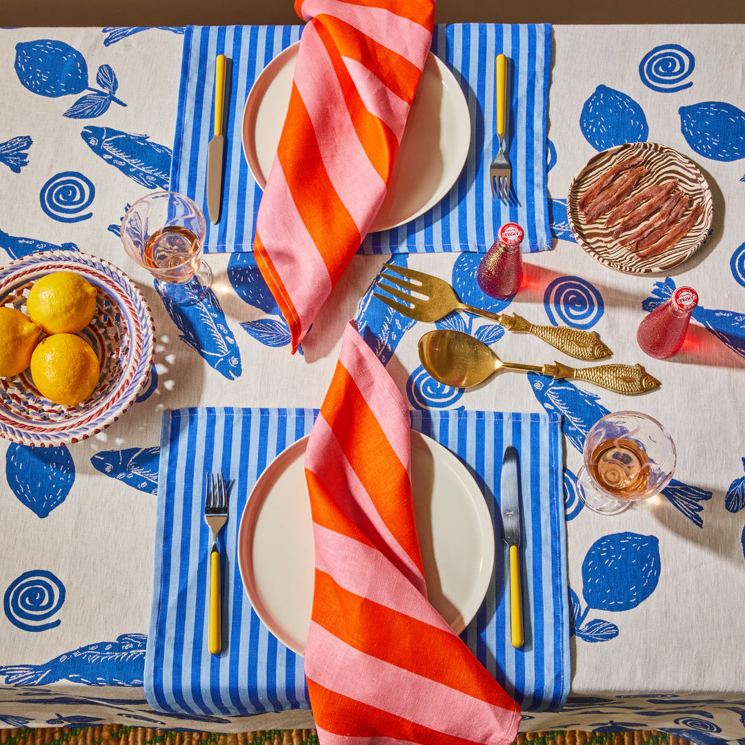 Sardines Blue Tablecloth