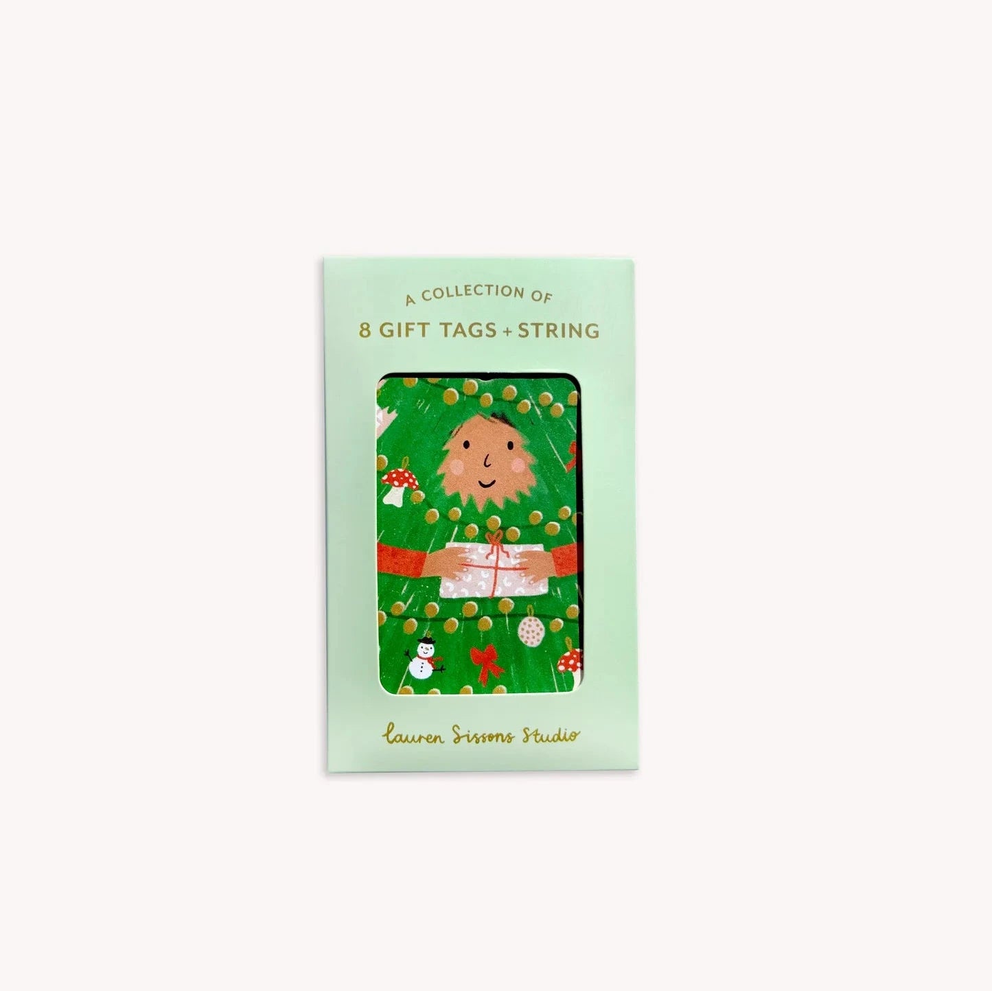 Festive Gift Tag and String Set of 8