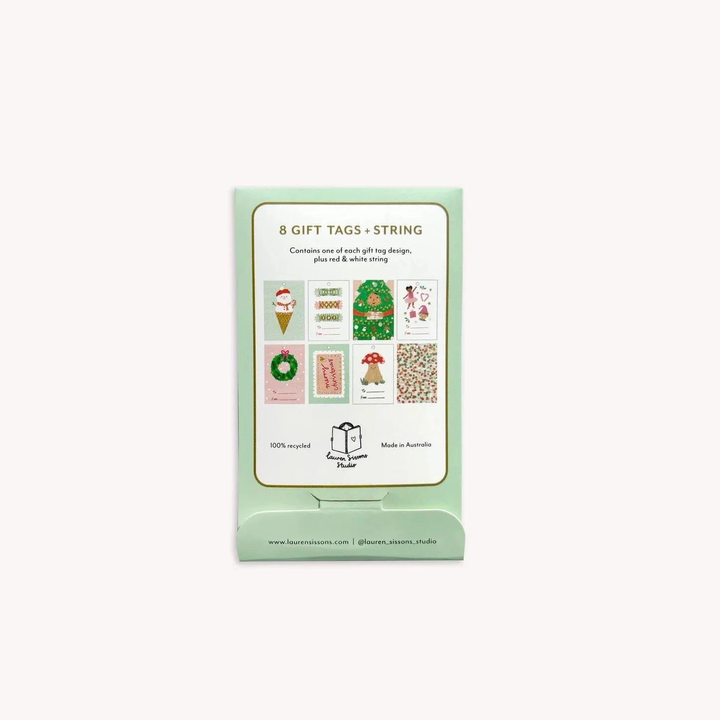Festive Gift Tag and String Set of 8