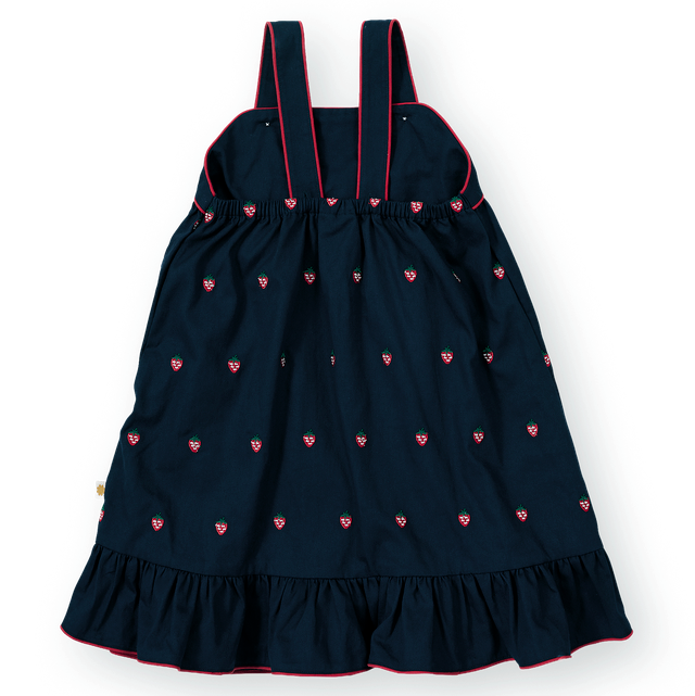 Mini Strawberry Embroidered Kids Dress