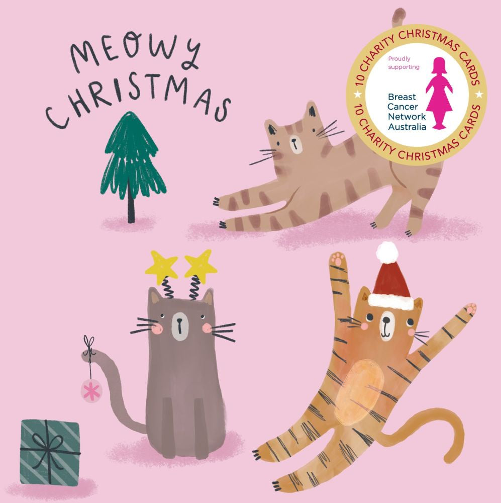 Meowy Christmas Charity Christmas Cards Set of 10