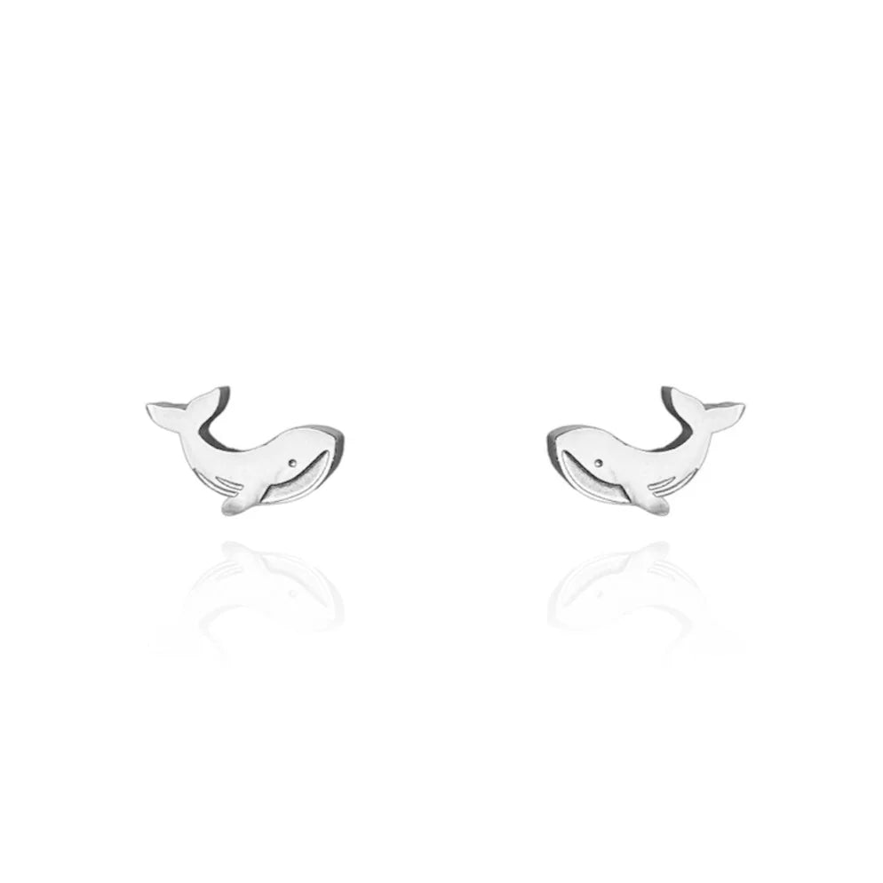 Whale Stud Earrings