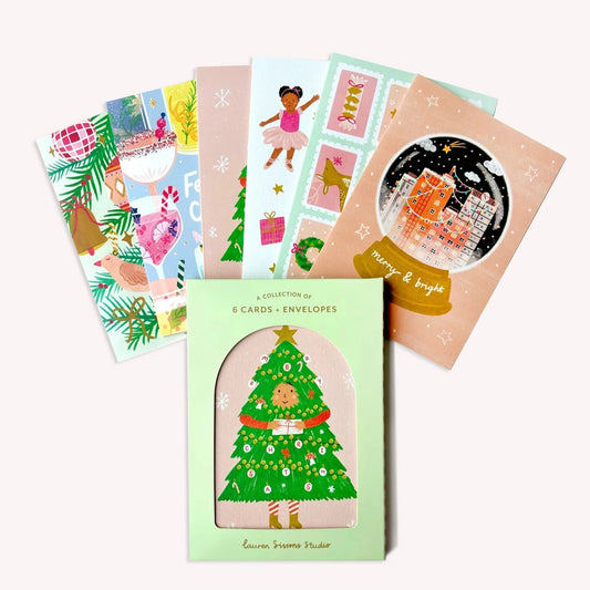 Festive Greeting Card Boxed Set of 6