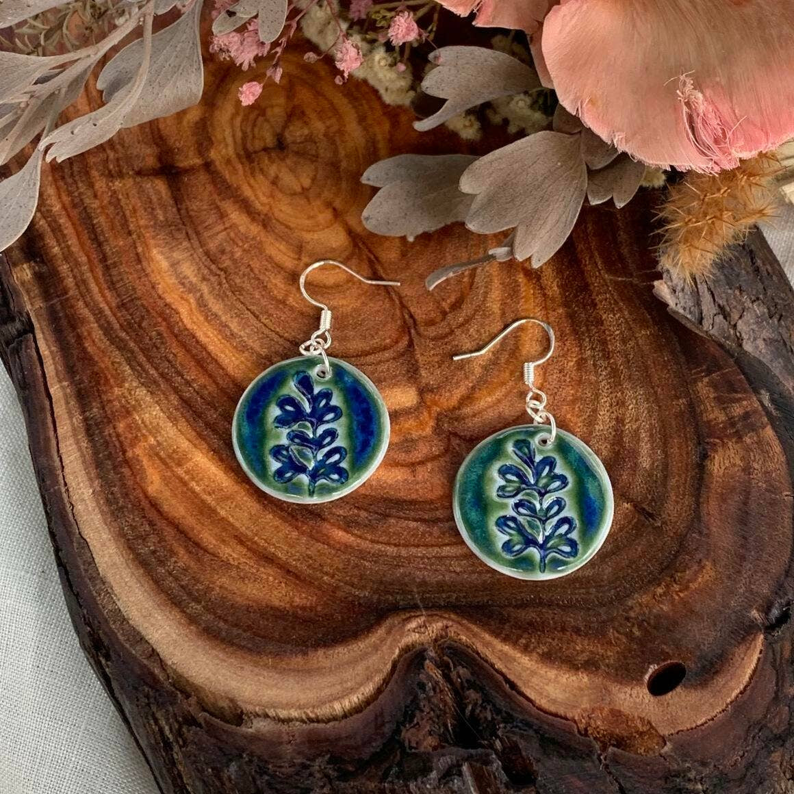 Bride Blue Porcelain Earrings