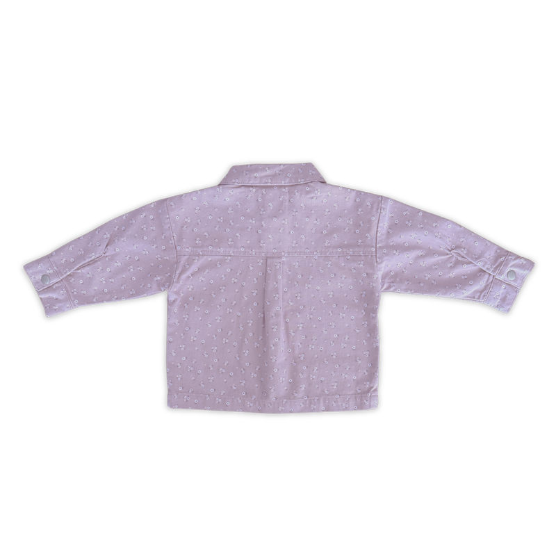Organic Bloom Denim Kids Shirt Jacket