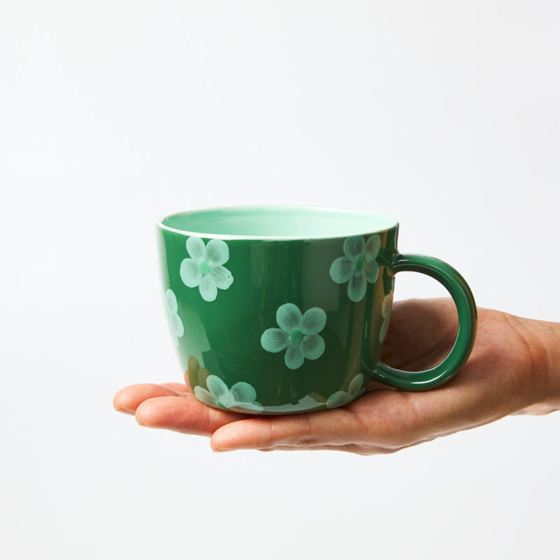 Green Daisy Chino Mug