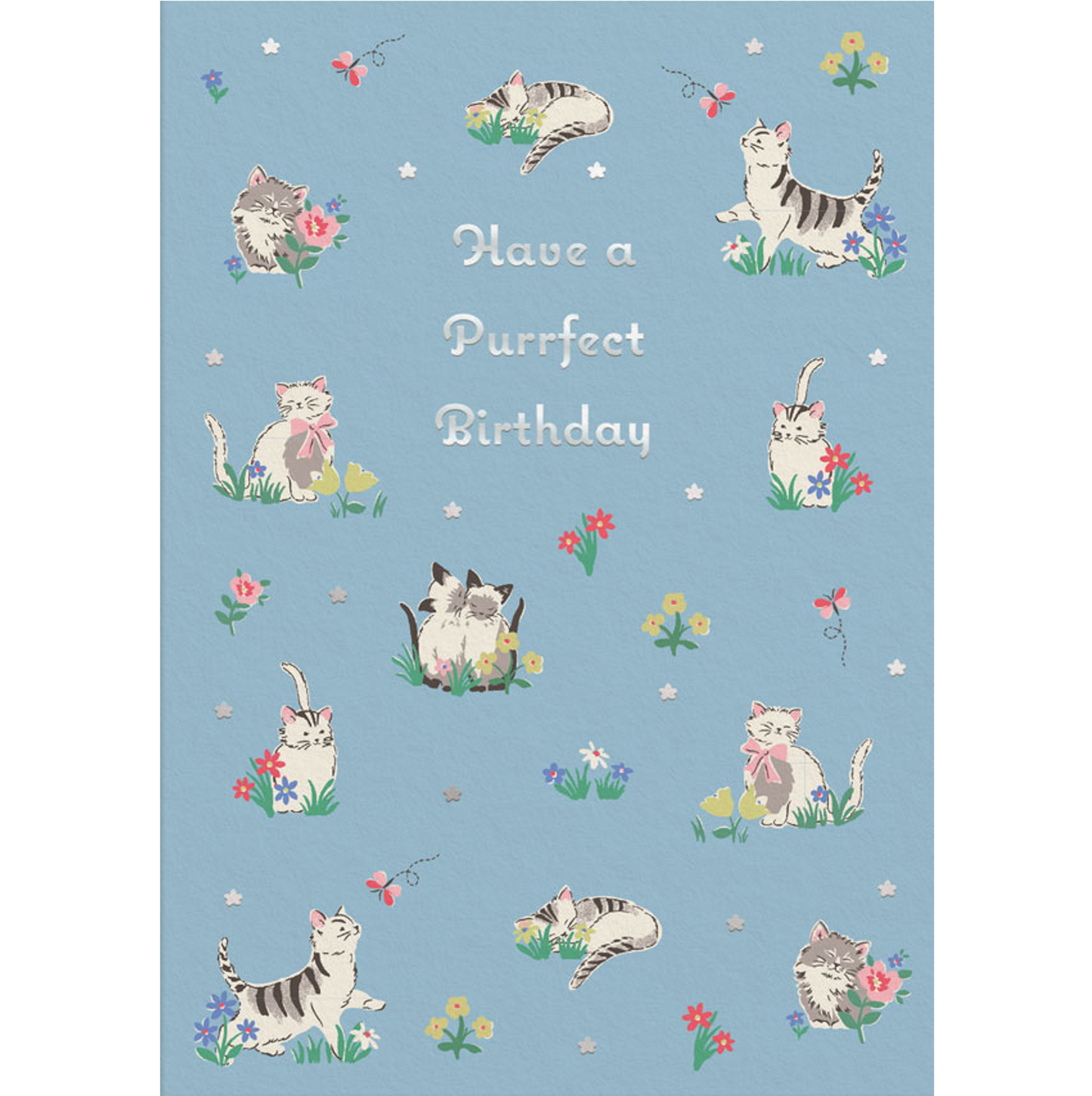 Purrfect Birthday Kittens Greeting Card