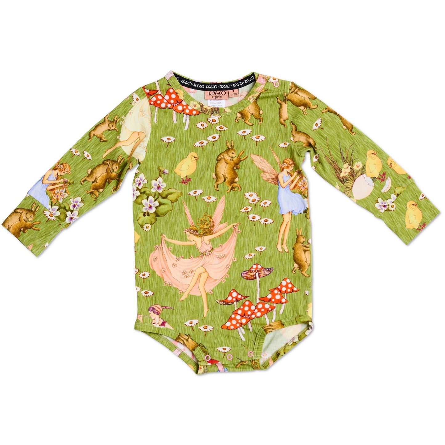 Fairyland Frolicking In The Fields Organic Long Sleeve Romper