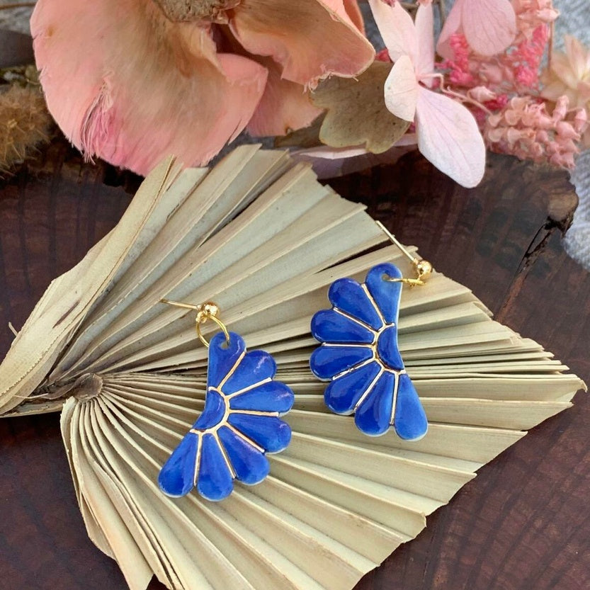 Sephora Deep Blue Porcelain Earrings