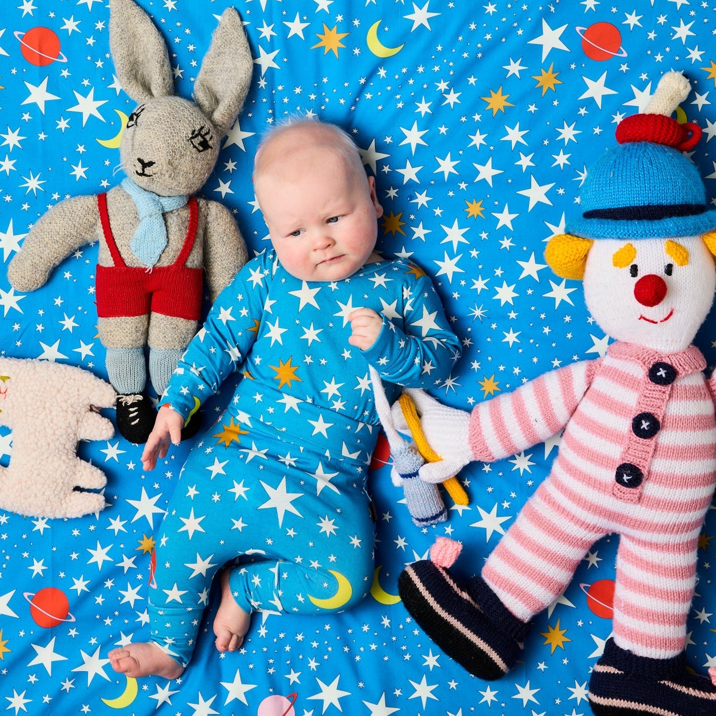 Stars And Moon Organic Long Sleeve Romper