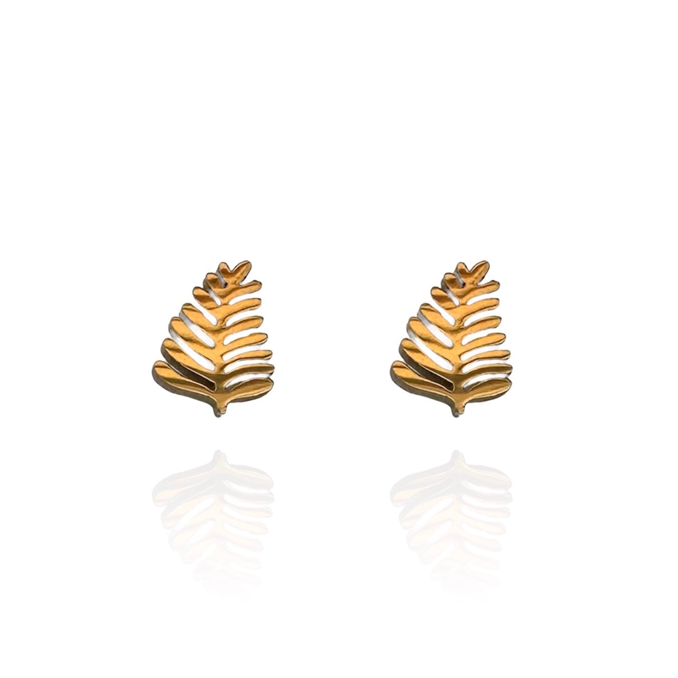 Fern Leaf Stud Earrings